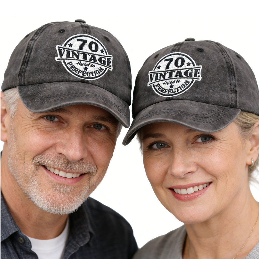 Fashionaxis Vintage 70 Adjustable Cotton Cap 2PCS