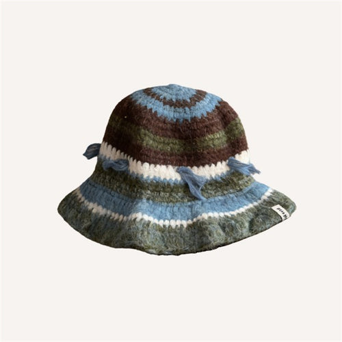 Atmosphere Hand-knitted Colorful Fisherman's Hat