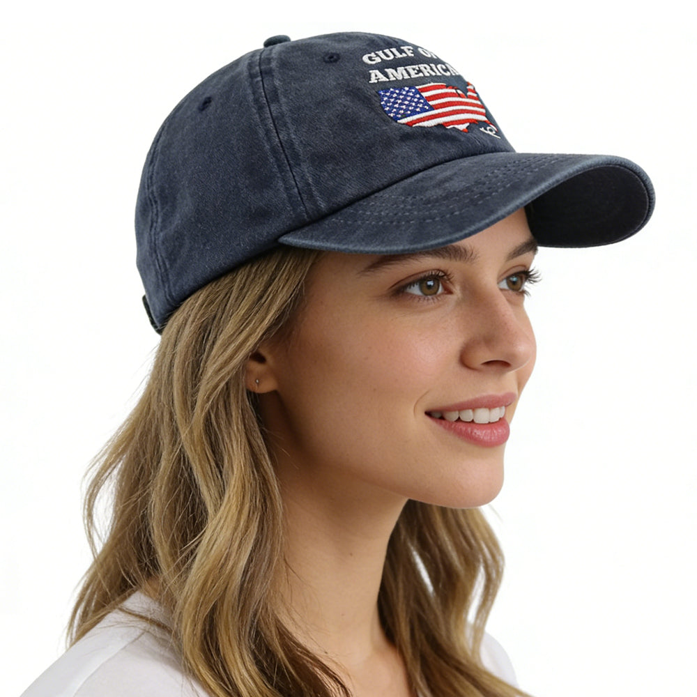 Fashionaxis USA Flag Gulf Baseball Cap 2PCS Set