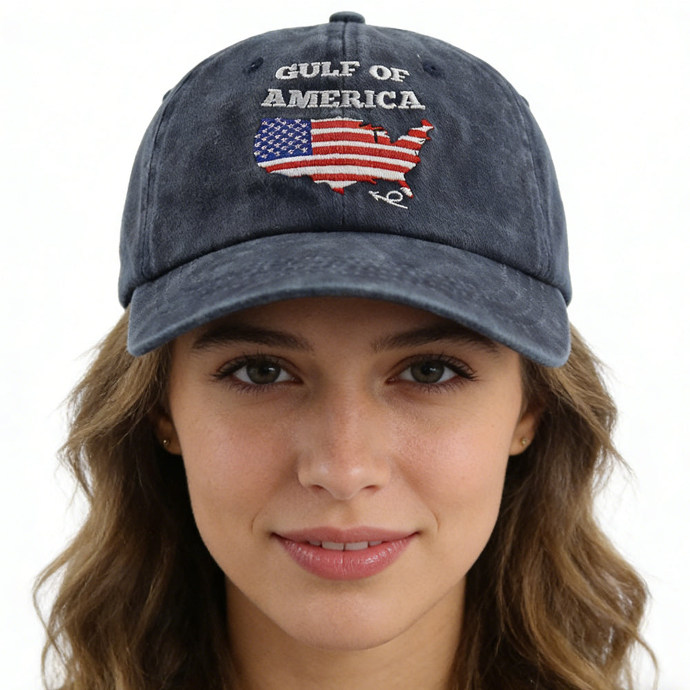 Fashionaxis USA Flag Gulf Baseball Cap 2PCS Set