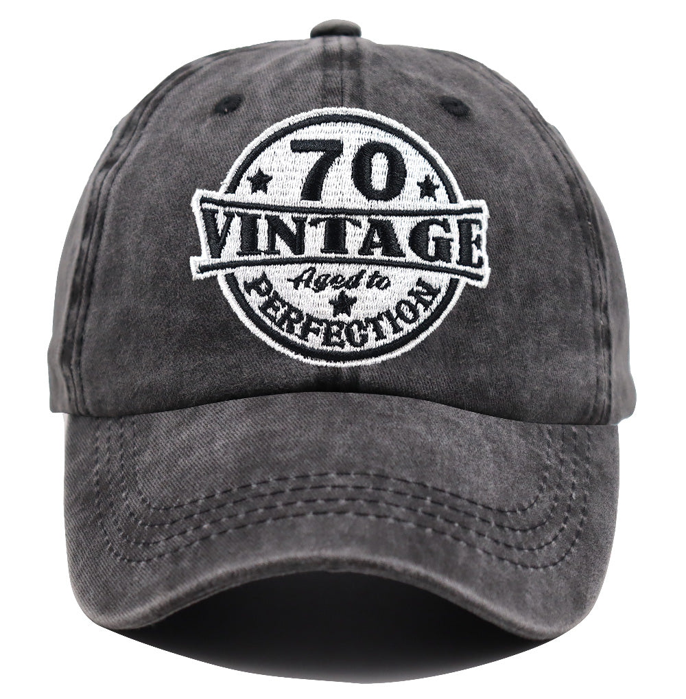 Fashionaxis Vintage 70 Adjustable Cotton Cap 2PCS